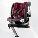 Feakaou 360 Car Seat with ISOFIX - Newborn to 12 Years Children, i-Size (ECE R129/E4) Rotating Swivel Baby Car Seat,Group 0+1/2/3 (40-150cm),Rear Facing for Longer from Birth to 4 Years. Red Black - 1