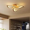 Lanmorn Plafoniera LED Soffitto Intelligente WiFi, 38W Smart Lampadario Design Moderno a Fiore, Dimmerabile 3000K-6500K 2000LM, Compatibile con Alexa e Google Home, App Smart Life, Oro - 1