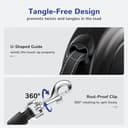 Pecute Correa Perro Extensible,Correas Flexi 10 Metros con Costuras Reflectantes Lluminosas para Perros Medianos y Grandes,Trela cao Extensível con Bolsa de Basura,hasta 50KG - 4