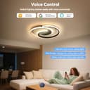 BAYHT Ceiling Light with Remote Control, Living Room Lamp with Matter Compatible with HomeKit, Alexa, Google and IFTTT, 32W Modern LED Ceiling Lights for Bedroom Living Room - 3