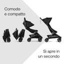 Bugaboo Butterfly 2 Passeggino Leggero da Viaggio Dimensioni Cabina, Portatile, Piegabile con Una Mano, con Seduta Reclinabile, Cestino Portaoggetti e Tracolla - da 6 Mesi a 4 Anni - Heritage Black - 5