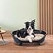 Ferplast Cama Perro y Gato con Cojin de Algodon, Cama Elevada Perro, Cama para Perros Medianos, Cesta Perro, Transpirable y Antideslizante, Throne 82 x 59,5 x h 29,5 cm, Negro - 3