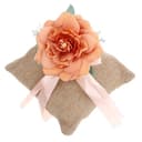 SUPVOX Cuscino Portafedi Rustico in Lino Naturale, Set Cuscino Decorativo Piccolo per Anelli da Matrimonio ed Eventi, Ornamento Nuziale Fatto a Mano per Cerimonie e Anniversari - 1