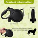 Ecofocet Guinzaglio per Cani Allungabile 8m(Fino a 50 kg), Guinzaglio Retrattile per Cani con Portasacchetti Integrato e Pulsante di Freno Rapido, Guinzaglio Esteso Senza Grovigli a 360° (Nero) - 7