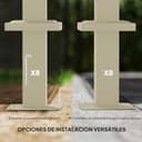 Outsunny Pérgola con Techo Retráctil Pérgola de 3x3 m Cenador de Pared o Independiente con Cierre Magnético Protección UV30+ Pabellón para Jardín Patio Terraza Exterior Caqui - 6