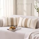 Aisybaklyn Algodón Lino Fundas de Cojines 30x50 cm 2 Piezas Boho Chic Decoracion Marrón Funda Cojin Sofa Textura Tejida Decoracion Hogar Moderno para Sofá Cama Silla Habitacion Oficina Salón - 8