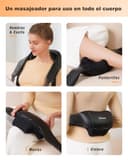 KNQZE® Masajeador cervical y espalda inalámbrico, 2025 Masajeador Shiatsu 4D, Maseajor cervical y espalda con calefacción, Calefacción de grafeno mejorada, Regalos para mujer hombre padres mama papa - 7
