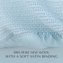 The Wool Company | Luxury Cellular Pure Wool Blanket | Double Bed Size 230x255cm | Traditionally Crafted Warm & Breathable Throw Blanket with Soft Satin Binding | Bed and Sofa Throw | Made in England - 4