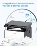 PANTUM BM4209DW Stampante Laser Multifunzione WIFI, Stampa Fronte e Retro Automatica Bianco e Nero, 3in1(Stampa/Copia/Scan), 30ppm, USB，Wireless, Display LCD, Inbox Toner 1000 Pagine, Cavo USB incluso - 4