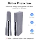 Mcbazel PS5 Pro Custodia Antipolvere, Custodia Protettiva Verticale per PS5 Pro in Tessuto di Poliestere Cationico con Ritaglio per Console Playstation 5 Pro Disc & Digital – Grigia - 3