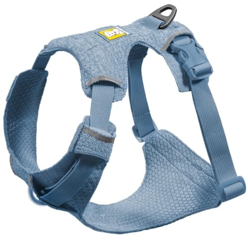 Ruffwear Front Range Flex Dog Harness, Adjustable & Soft, Lightweight Dog & Puppy Harness, 2 Lead Attachment Points, Engineered Knit & Reflective Trim, Polar Blue, Size L/X-Large