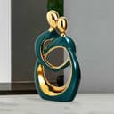 QBMYCN Statua in ceramica di coppia che abbraccia, statua di arte astratta moderna, scultura romantica di coppia astratta, per soggiorno, camera da letto, ufficio, ingresso, camino. - 2