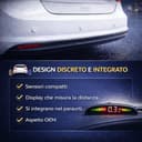 CAR PASSION Kit Sensori di Parcheggio Auto Universali - Sistema Assistenza Retromarcia con Ultrasuoni, Display LCD e Avviso Acustico - Facile Installazione (Bianco) - 4