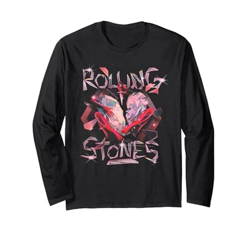 Official The Rolling Stones Exclusive Hackney Diamonds Long Sleeve T-Shirt, Adult Unisex, Black, X-Large
