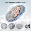 Ixdregan Hamaca para Bebé, Arnés Actualizado de 5-Puntos Eléctrica Silla Mecedora para 0-9 kg de Bebé, App y Control Remoto Hamaca Bebe con 3 Temporizadores, 5Velocidades de Columpio y Melodias Gris - 7