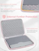 HYZUO 15-16 Pulgadas Funda Rígida para Portátil de para MacBook Pro 16 M4/M3/M2/M1 2025-2019, MacBook Air 15 M3/M2/M1 2025-2023, DELL XPS 16, 15" Surface Laptop, Razer Blade 15, Rosa Pálido - 4