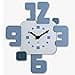 DEKORI - Orologio da Parete Moderno in Legno, Design Minimal a Numeri Grandi 43x48 cm - Artigianale 100% Made in Italy - Silenzioso, Ideale per Casa e Ufficio - Idea Regalo - (Nordik) - 1