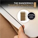 Cuaderno de viaje de cuero con bolsillos, alcachofa, organizador de cuadernos recargable, diario de piel auténtica hecho a mano con bolsillos para escribir, viajeros, organizar, insertos en blanco, - 4