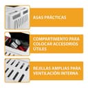 Ferplast Transportin Perro Coche, Atlas Car 80, Puerta Corredera Doble con Cerradura de Seguridad, Alfombrilla de Drenaje incluida – L 82 x W 51 x H 61 cm – MAX 20 kg - 4