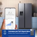 Samsung Frigorifero Side by Side AI RS80F66KCT/EF con Dispenser Acqua/Ghiaccio, Wifi con AI Energy Mode, Total No Frost, SpaceMax, 634 L, LxAxP: 91,2 x 178,4 x 72,6 cm, Inox - 3