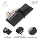 Berliner Bags Vintage Geldbörse Peter, Portmonee aus Leder, Geldbeutel mit TÜV-geprüftem RFID-Schutz, für Herren – Dunkelgrau - 5