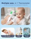 No-Touch Forehead Thermometer for Adults, Infrared Digital Thermometers for Kids, Touchless Baby Thermometer, Accurate Reading with LCD Display, Mute Mode, Memory Recall, Fever Alarm - 5