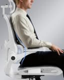 DEVAISE Sedia da Ufficio Ergonomica con Schienale Traspirante a Sezioni, Poggiatesta 3D Regolabile, Braccioli Regolabili, Supporto Lombare, Funzione Dondolo, Sedia Ergonomica per Home Office, Blanc - 9