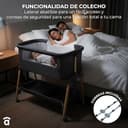 Asalvo Smart Minicuna Colecho Bebé 2 en 1 – Cuna Colecho con 7 Alturas Regulables, Inclinación Antirreflujo, Ruedas con Freno, Colchón Incluido, Laterales Transpirables, Cuna Bebé Recién Nacido - 6