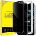 JETech Privacy Screen Protector for iPhone 17 Pro 6.3-Inch, Anti-Spy Tempered Glass Film with Easy Installation Tool, 2-Pack - 1