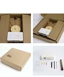 SHISEDECO Art Ball Clock in Wood and Bamboo, Decorative Modern Silent Wall Clock for Home,Bedroom,Kitchen,Living Room,Office etc. - Creative Wooden Mid Century Retro Design (Wood Bamboo Natural) - 9