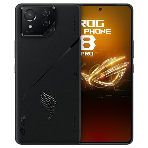 ASUS ROG Phone 8 Pro, EU Official, Phantom Black, 16GB RAM 512GB Speicherplatz, Snapdragon 8 Gen 3, 6,78" AMOLED 165Hz, 50MP Gimbal-Kamera (Generalüberholt)