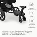 Bugaboo Pedana con Ruote Comfort+ con Sedile Rimovibile – Pedana da passeggio per bambini piccoli con opzione da seduto o in piedi, compatibile con tutti i passeggini Bugaboo - 6