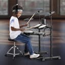 VEVOR 15 PCS Kit de Batería Electrónica 150 Sonidos Batería Eléctrica de 20,32 cm con Silla, Caja de Malla Compatible con USB MIDI, 3 Platillos de 25,4 cm, Baquetas y Auriculares para Principiantes - 8