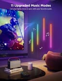 Govee LED RGBIC Glide Wall Lights Smart, Works with Alexa and Google Assistant, Intelligent Lively Illumination for Gaming Room, Music Sync and Dynamic Scenes, 6 pcs - 5
