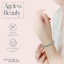 Crystalline Azuria Donna 18ct Placcato Oro Bianco Bracciale Tennis con Verde Smeraldo simulato Cristalli di Zirconi 18 cm - 3