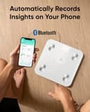 eufy Weighing Scales for Body Weight, Digital Bathroom Scales with Bluetooth, Body Fat Scales, 12 Measurements, Weight/Body Fat/BMI, Fitness Body Composition Analysis, Black, lbs/kg, Scale A1 -White - 5