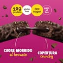 Enervit, The Protein Deal Brownie Lover, Barrette Proteiche, Gusto Cioccolato Fondente, Ripieno Morbido al Brownie, Snack Goloso, 20g di Proteine, 0,6g di Zuccheri, Senza Glutine, 12 Barrette da 55g - 3