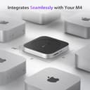 Stouchi Mac Mini Dock para Mac Mini M4/M4 Pro 2024, concentrador M4 con 3 puertos USB 3.0 (5 Gbps), 1 USB 2.0, lectores micro/SD (104 Mbps), lectores de tarjetas TF (104 Mbps), sin SSD, color plateado - 5