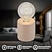 BRILONER - Lampada da tavolo, base in ceramica, E27, max. 10W,lampada da comodino, lampada da scrivania, lampade da comodino, lampada scrivania, lampada comodino camera da letto, 10x10,3 cm, beige - 2
