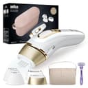 Braun Silk-expert Pro 5 Epilatore LUCE PULSATA, Alternativa al laser, Ideale per Zone Sensibili, Viso, Bikini e Ascelle, Rasoio e Custodia da Viaggio inclusi, Idea Regalo, PL5347 Bianco e Oro - 1