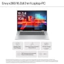 HP Envy x360 2-in1 Convertible Laptop PC | AMD Ryzen 5 8640HS | KI optimiert | 16” WUXGA Touchscreen | 16GB RAM | 512GB SSD | AMD Radeon-Grafikeinheit | Windows 11 Home | QWERTZ Copilot Key | Silber - 2