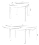 MOMMA HOME Set Mesa Extensible y 4 sillas terraza, Conjunto Muebles Jardín Exterior 5 Piezas, Estructura de Aluminio, Mesa y Sillas Terraza Impermeables, Resistentes a Exterior (Gris Antracita) - 3