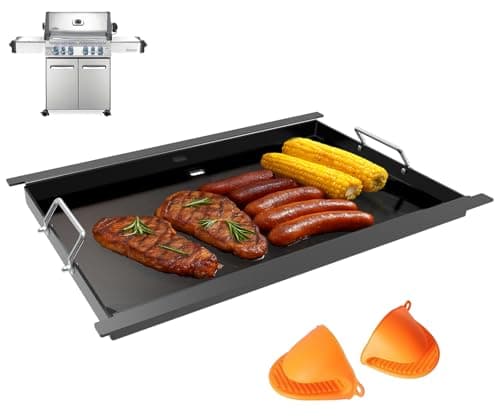 Full Size Griddle Insert for Napoleon Prestige PRO 500, Built-in Prestige 500, P500RBPSS, BIP500RBNSS-3, P500RSIBNK-3, P500, P500N Grills Accessories, Carbon Steel Griddle Plate, 26.3''L X 17.7''W