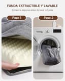 KSIIA Cama ortopédica extragrande para perros XL impermeable con refuerzo en forma de U, funda extraíble lavable y parte inferior antideslizante, gris, 104 x 68 x 17 cm - 4