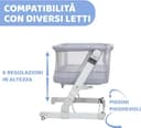 Chicco Next2Me Pop Up, Culla Fianco Letto Neonato, Culla Co-Sleeping, Chiusura Compatta, Trasportabile Ovunque, Spondina Apribile, Altezza Regolabile, Materasso e Borsa da Viaggio Inclusi, Grey Mist - 6
