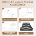 EHEYCIGA Cama Ortopedica y Viscoelastica para Perro M Plus 89x56x16.5 cm, Memory Foam Sofa para Perros Lavable, Cama Gato Suave, Gris Oscuro - 7