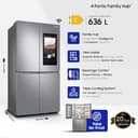 Samsung Frigorifero a 4 Porte Family Hub AI RF65DG9H0ESR/EF, Con AI Vision Inside, Wifi+AI Energy Mode, Beverage Center, Metal Back, 636 L, LxAxP: 91,2 x 183 x 72,3 cm, Inox Spazzolato - 2