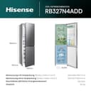 Hisense RB327N4ADD Kühl-Gefrier-Kombination, EEK D, Total NoFrost, wechselbarer Türanschlag, Flaschengitter, 171 Liter Kühlteil, 85 Liter Gefrierteil, Inox Look - 2
