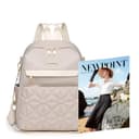 Nexum Backpack Women Nylon Waterproof Casual Daypacks Multipurpose Convertible Backpack School Bag for Girls Lightweight Girls Rucksack Classic Casual Backpack for Travel College Work (Beige) - 1