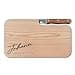 LOOXIS Breakfast Board [German Language] with Knife, Name and Text Engraved, Gift Idea for Birthday, Father's Day, Mother's Day, Women and Men, Alder Wood, Snack Board, Customisable, 26 x 15 cm - 1